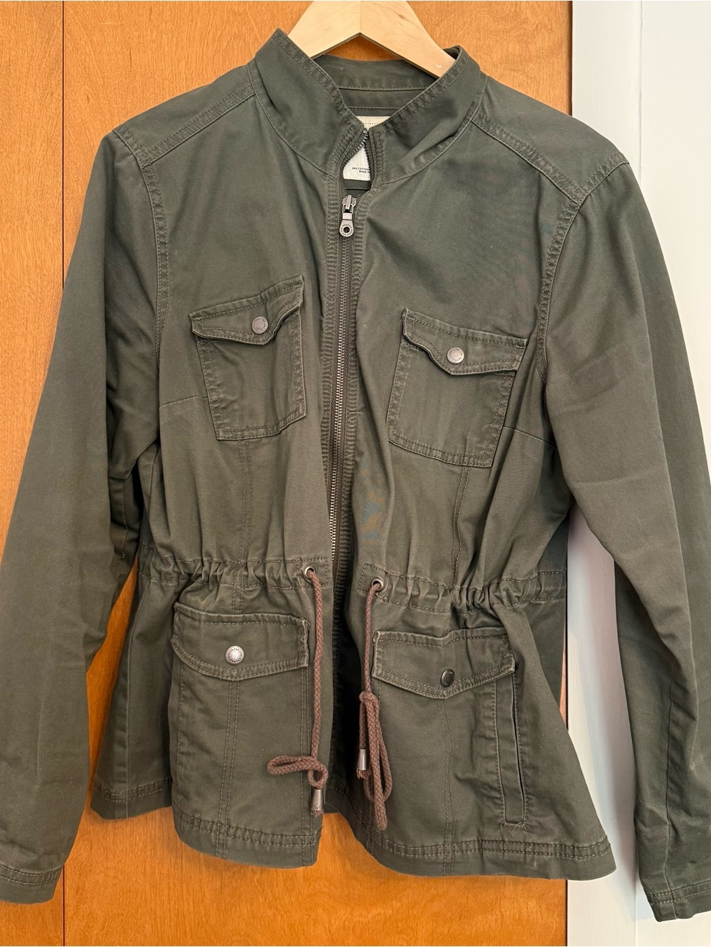 Sonoma Olive Green Women's Drawstring-Waist Utility Jacket